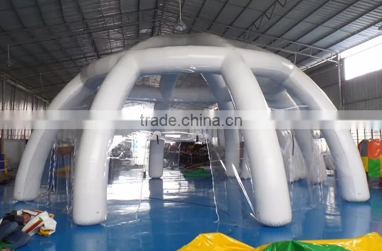 2016 new inflatable white tent,air tight clear tent