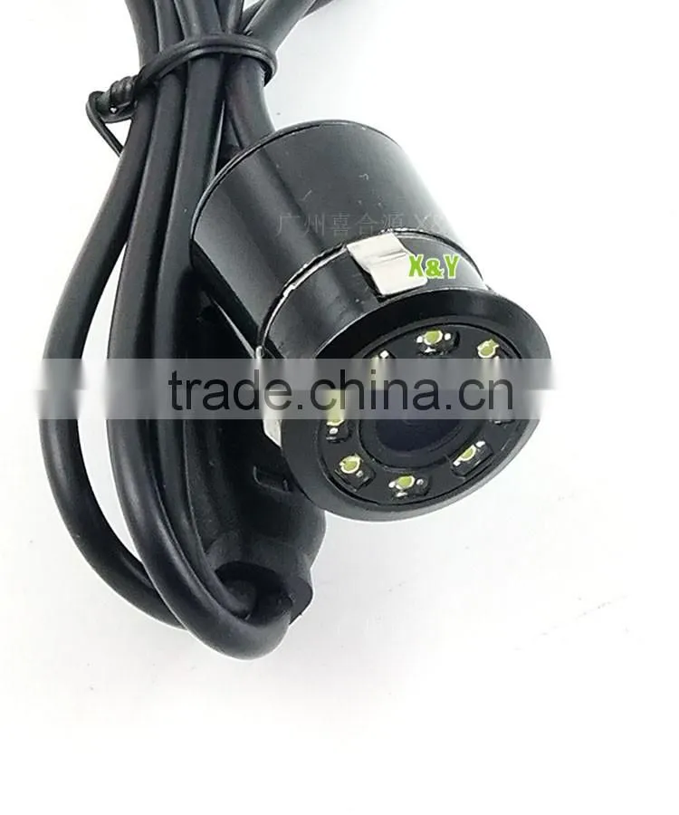 DC12 V universal 18.5mm 8 LED nightvision car back view camera mini car camera XY-1289LED