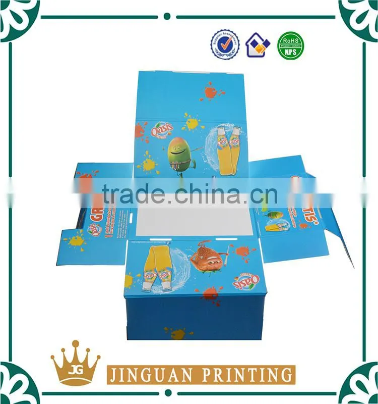 Custom made desktop corrugated paper display box