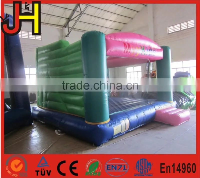Factory price inflatable bouncers with inside slide and obstacle