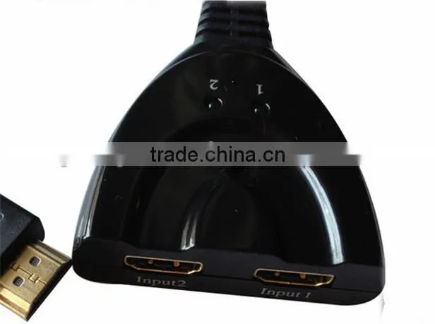 1080p Full-HD 2 Port 2 to 1 HDMI Switch Switcher 2 IN 1 OUT Hub with Remote Control for HDTV PS3 DVD