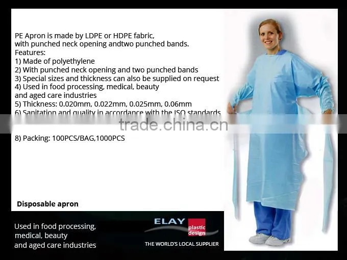 Disposable aprons