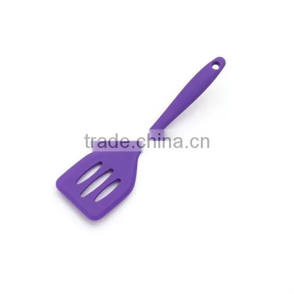FDA wholesale colorful Silicone leakage shovel, plastic slotted spatula&spoon silicone spatula Silicone spetula for kitchenware