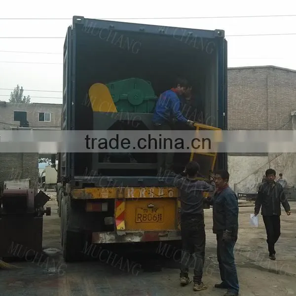 Used for waste tire wood pallet twin shaft shredder