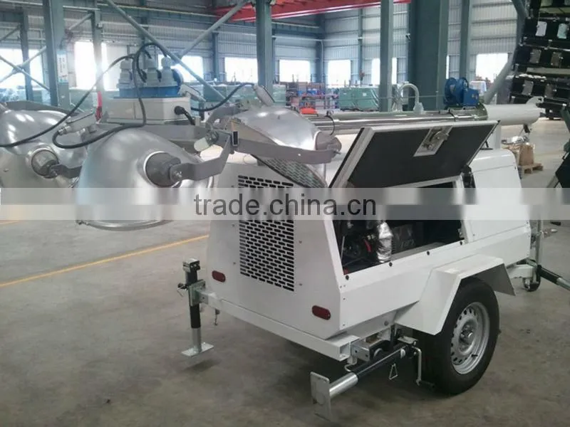 6kva to 20kva Trailer Mounted Generator With Lighting Tower