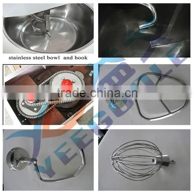 eletric spiral industrial bread dough mixer