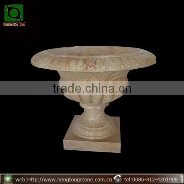 Stone Carving Flowerpot