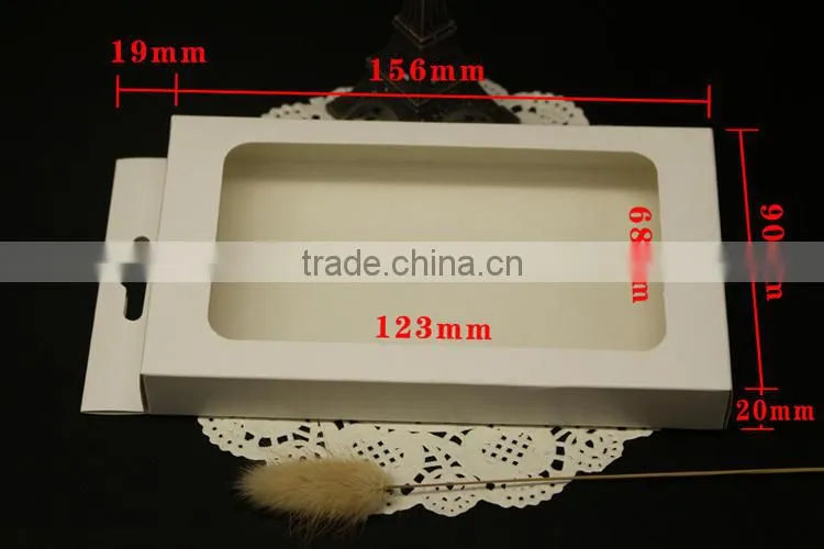Rectangular white cardboard box for cell phone case, customized paper packaging box, paperboard box