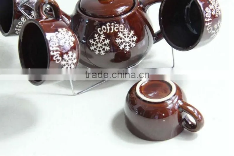 5pcs Coffee Set with Standard tea set closeout xmas star design