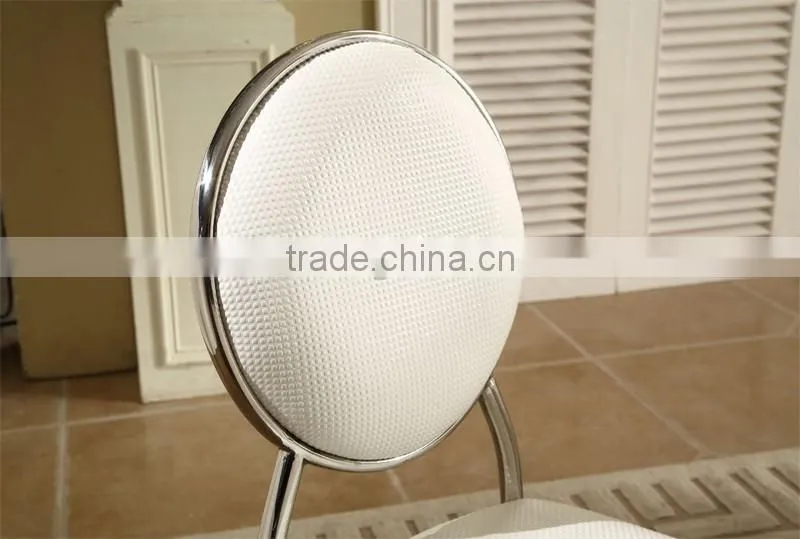 white cover silver banquet chair wedding chair