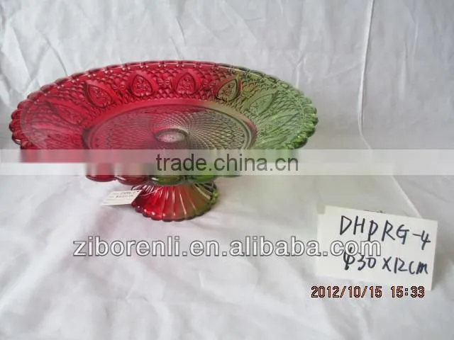 Colored Footed Glass Plate