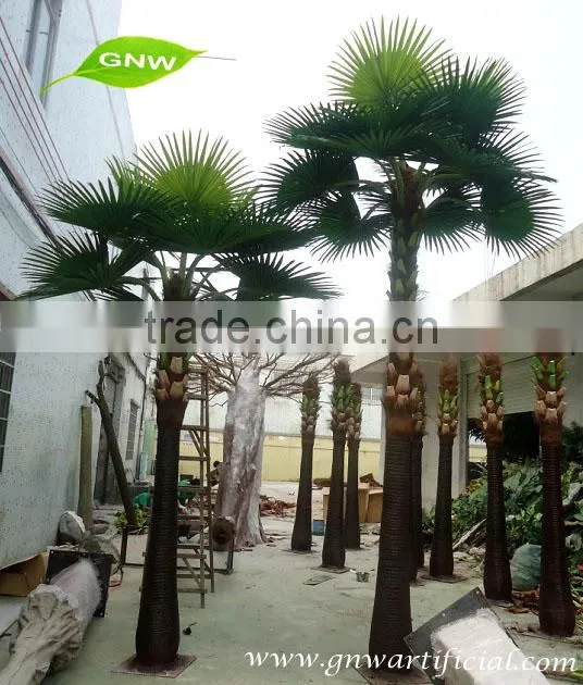 GNW APM039 plastic palm tree trunks made by fiberglass with cheap price in the market