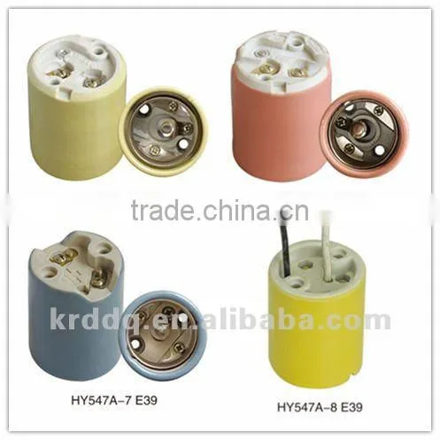 porcelain e39 lamp holder with cable