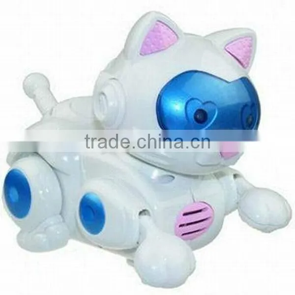 2015 new fashion Electronic pets, electronic plastic robot cat toy for kids