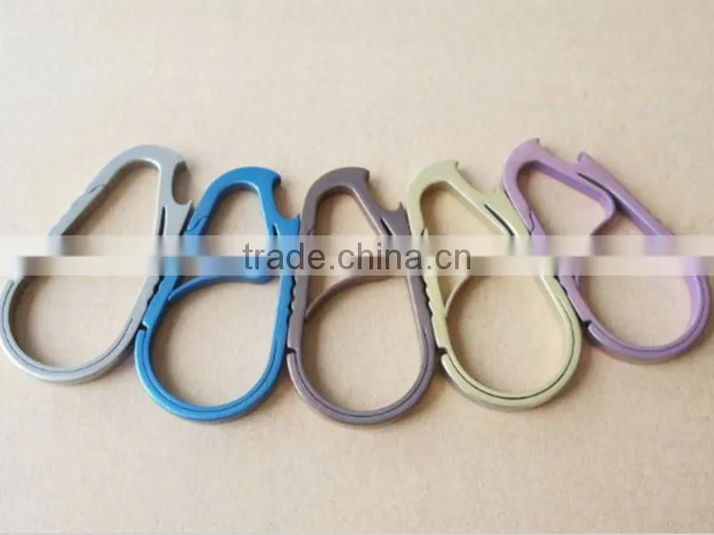 TK-1773 Outdoor edc tool Multi-function Titanium Alloy Quick Release Anti-lost Carabiner Bottle Opener