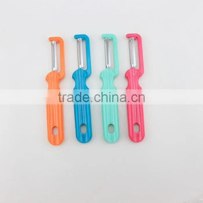 Plastic Flat Handle Stainless Steel Blade Vegetable Peeler