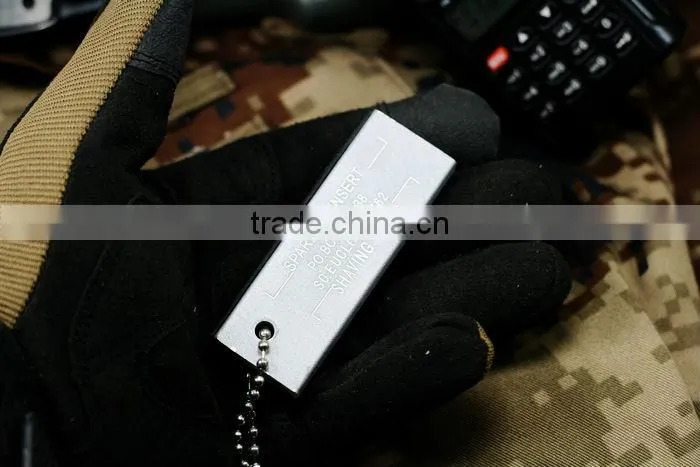 Survival Camping Hiking Emergency Fire Starter Flint Match Lighter KeyChain