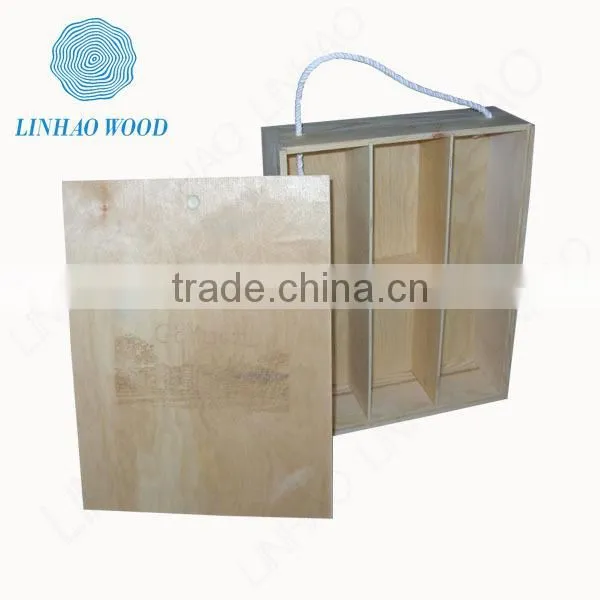 2 bottles Wooden Wine Bottle Packaging Box