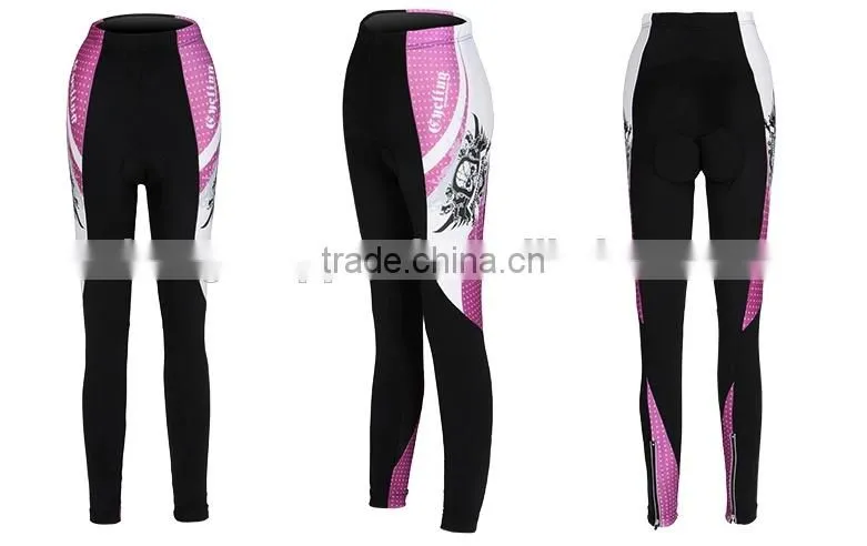 men's specialized sublimated cycling pants, padded cycling long trousers,men's Fleece thermal cycling sports pants