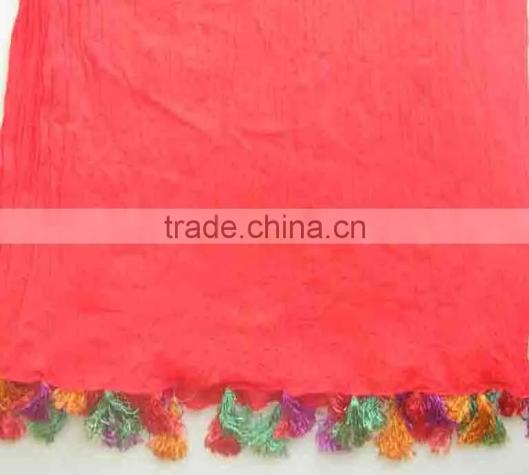 Printed Red Silk Scarf