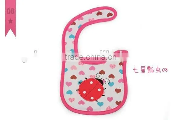 wholesale 2016 embroidery cartoon baby bibs 100% cotton