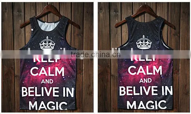 men's black white 100% cotton polyester singlet
