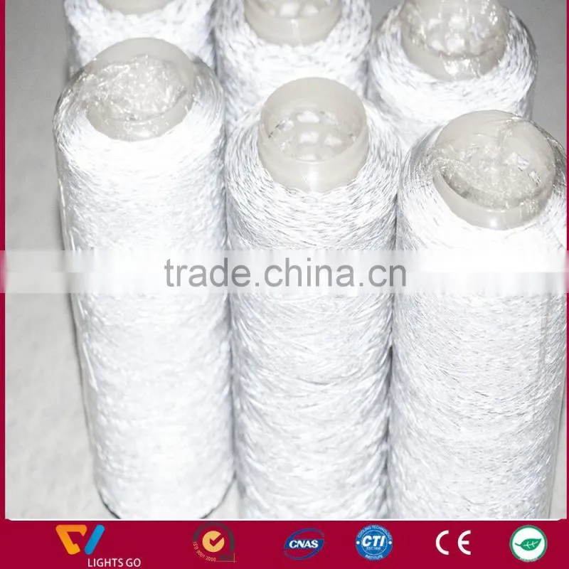 high light glow in the dark double side reflective knitting yarn