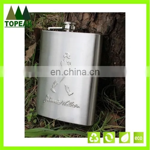 8 oz Men's Stainless Steel Hip Flask Wine Pot Flagon Outdoor Travel drink wine bottle Hip Flask