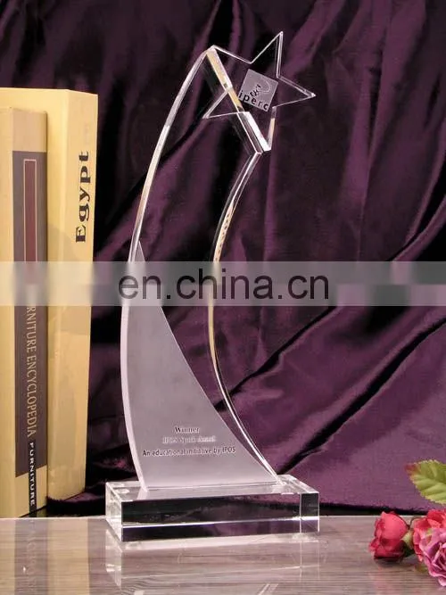 crystal football trophy cup