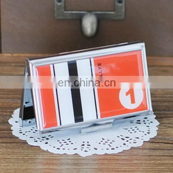 2013Sticker name card holder/metal business name card holder/epoxy card holder