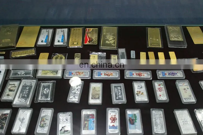 souvenir gold plating silver bar fake colletctive gold bar