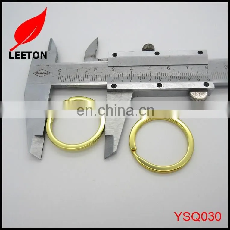 30mm Shiny gold flat split ring for gift