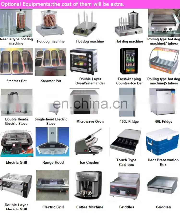 Street Mini Hot Dog Motorcycle Vending Mobile Fast Food Truck