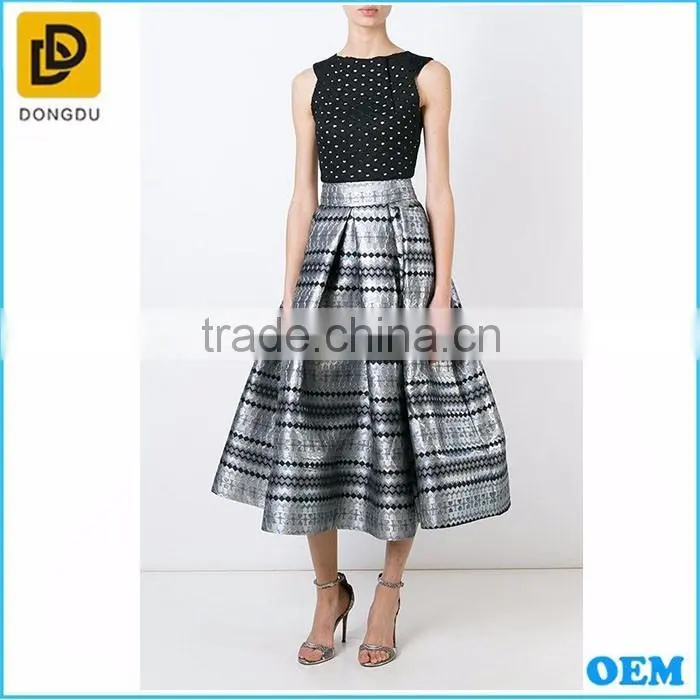 Alibaba clothing factory for maxi long plaid skirts 2016