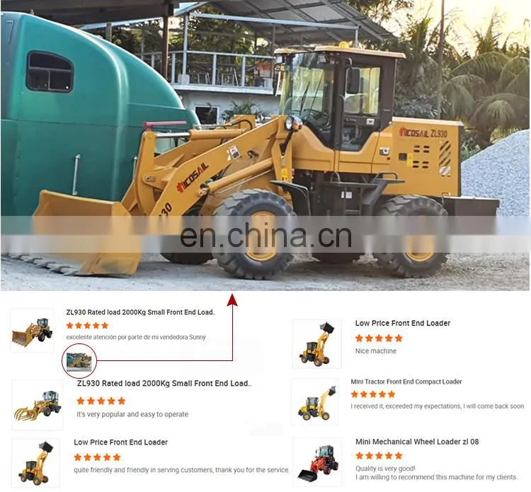Wildly used frontend loader manufacturer mini wheel loader with snow plow