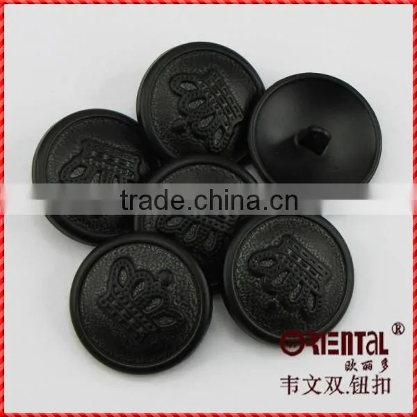 large Zinc alloy plated gun metal buttons for men's coats