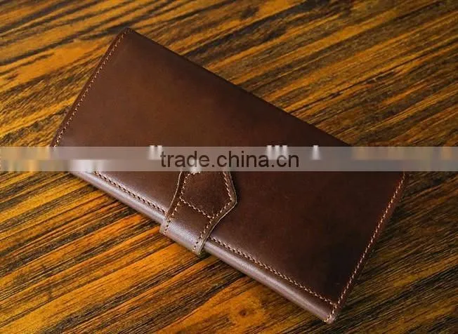 Guangzhou Fashion Hand-made Classical Wallet Long Vertical Wallets for men Multi-functional leather wallet