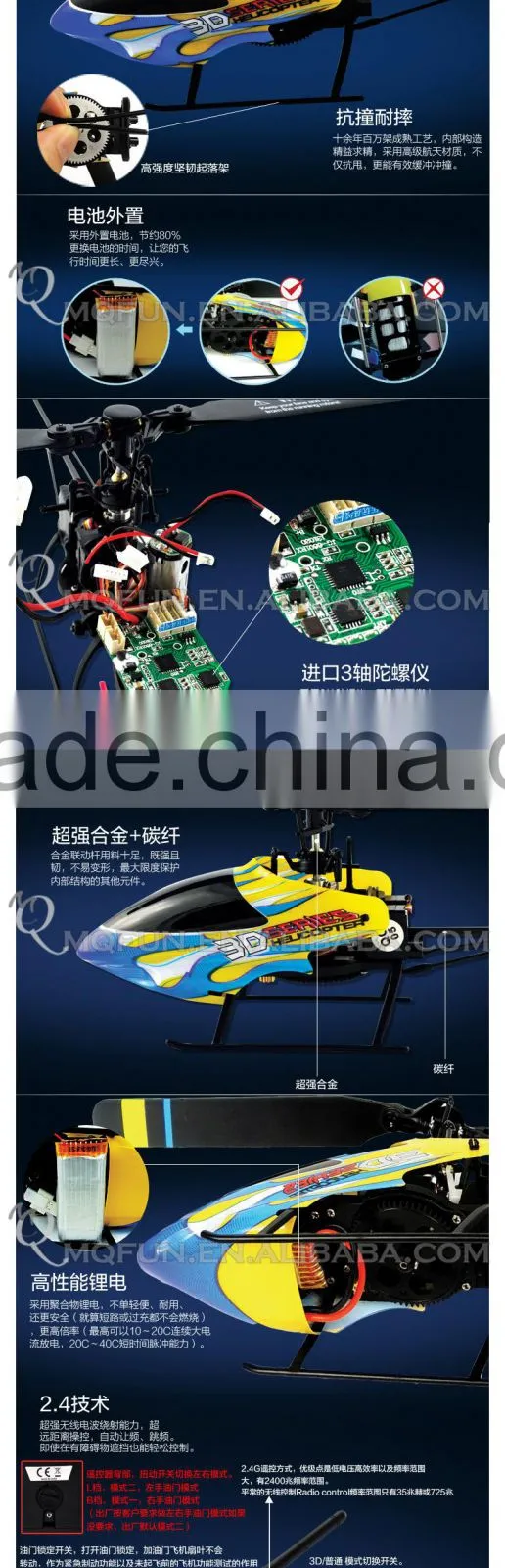 Mini Qute RC remote control flying Helicopter Quadcopter drone 2.4GHz 3D stunt dive Educational electronic toy NO.6050