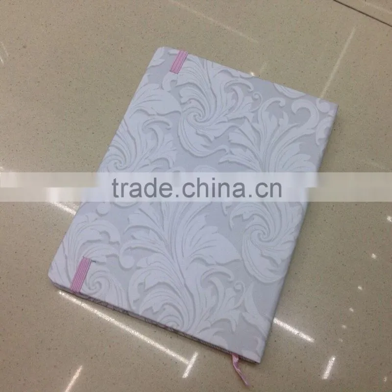 Full color printing cover notebook with elastic band for closure