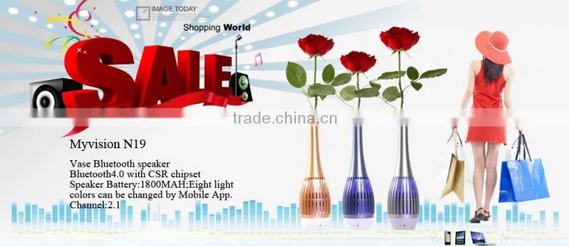 HIFI Stereo Mini Portable My vision Bluetooth Speaker With Colorful LED lights