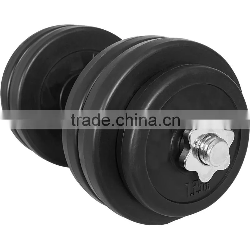 Crossfit adjustable plastic-coated gym dumbbell set 20kg