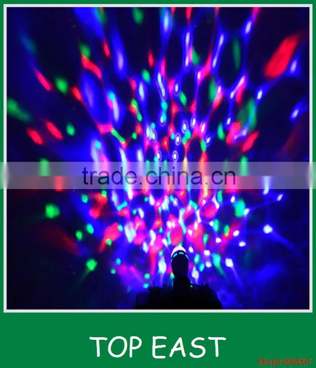 Hot selling new led bulb 3W E27 B22 RGB Crystal Ball Rotating light cheaper price