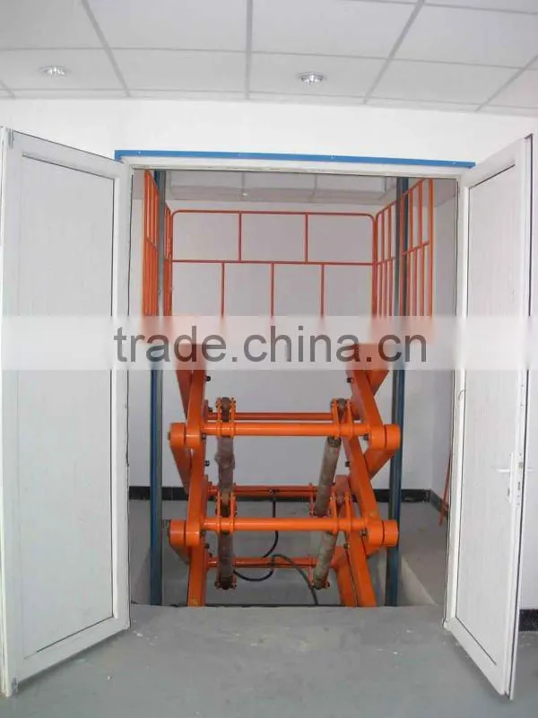 Warehouse cargo lifting equipment, electrical cargo lift table,freight elevator