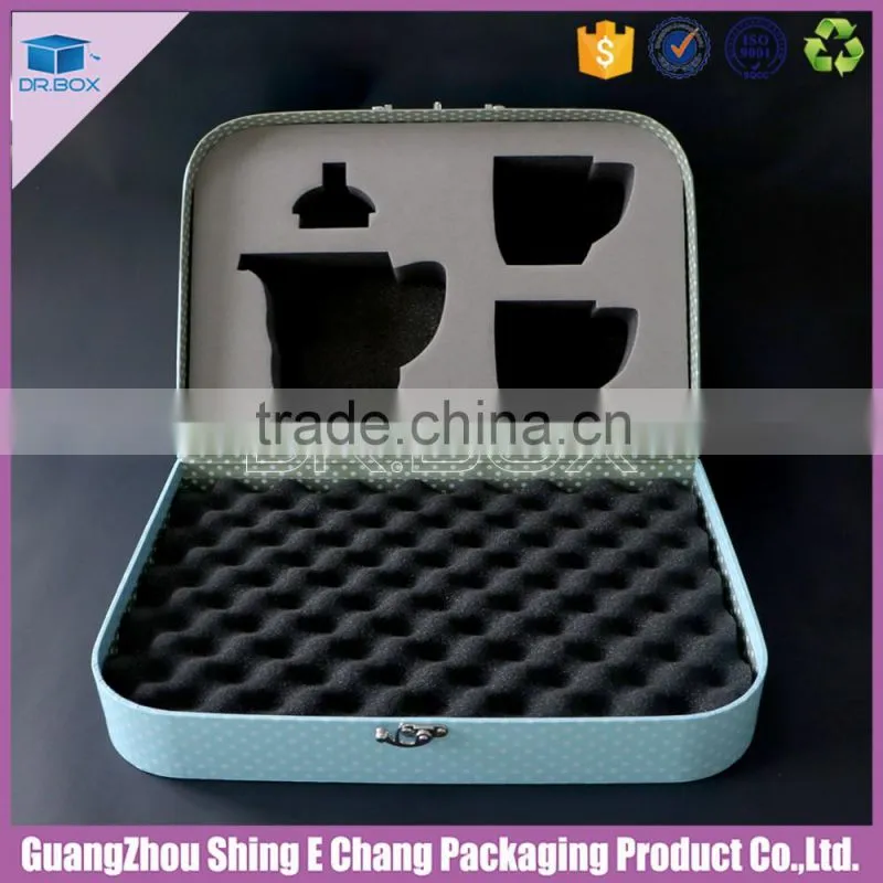 Luxury gift box with foam inserts for ceramic tableware packaging