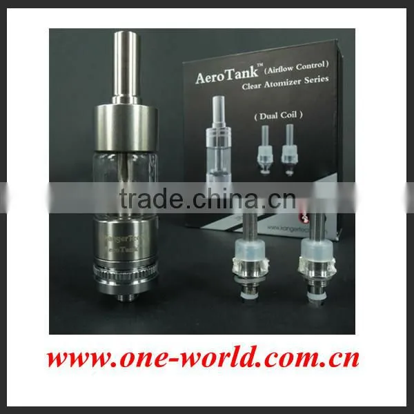 2014 new pyrex glass airflow control kanger aerotank with dual coil Aerotank