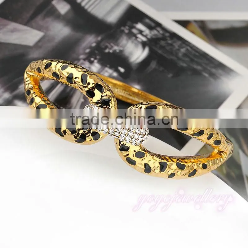 Enamel metal copper magnetic infinity bracelet