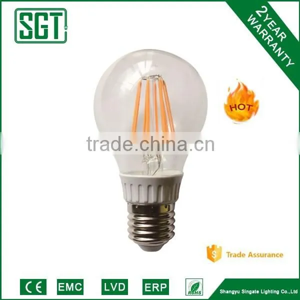UL SAA CE GS led sapphire filament 4w 6w 8w 110lm/w 120V 220V lampe a led bulb