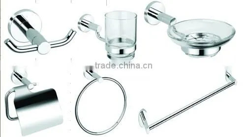 ceramic simple modern design 6 pcs zinc alloy bathroom accessories set