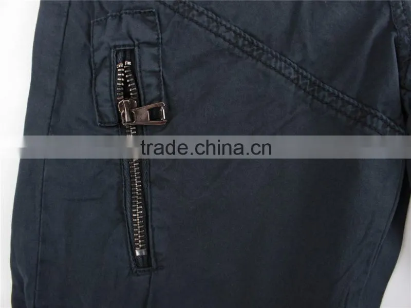 Men cheap 100%cotton stock apparel washed cargo shorts