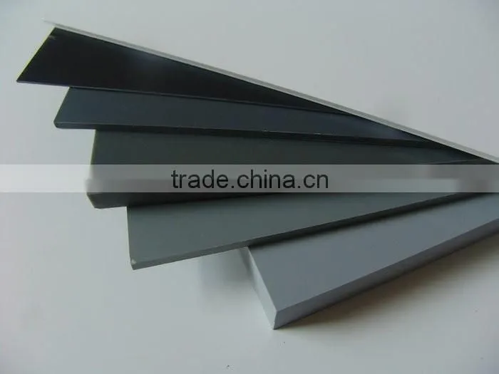 High Gloss Anti Static Dark Grey Plastic PVC Sheet Thickness for Walls